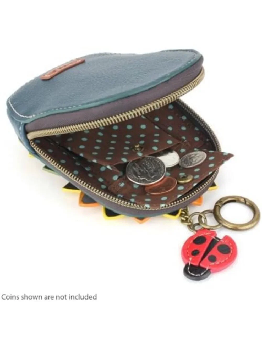 RFID Mini Coin Purse Keychain - Sunflower Card Holder & Accessory, 5.25